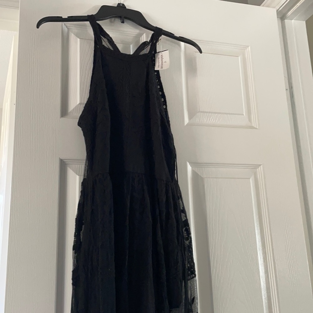Windsor black dress- lace skirt w/ shorts under